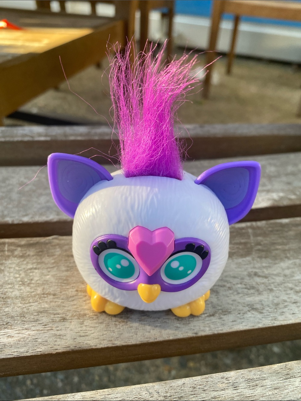 white Furby Furblet toy from a 2026 Burger King Kids Meal